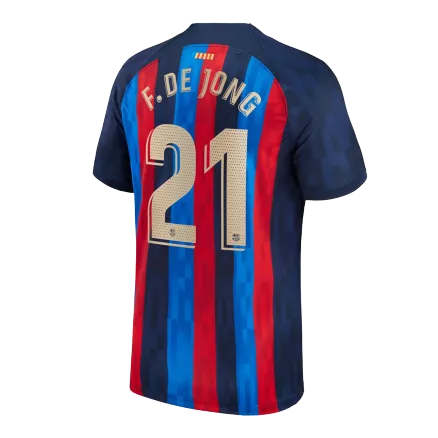 Men's F. DE JONG #21 Barcelona Home Soccer Jersey Shirt 2022/23 - Fan Version - Pro Jersey Shop