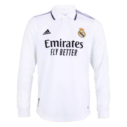 Men's Authentic Real Madrid Home Soccer Long Sleeves Jersey Shirt 2022/23 - Pro Jersey Shop