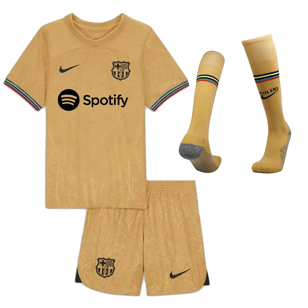 Garantie rommel Psychologisch Kids Barcelona Away Soccer Jersey Whole Kit (Jersey+Shorts+Socks) 2022/23  Nike | Pro Jersey Shop