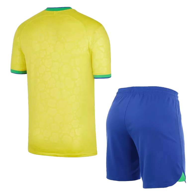 Men's Replica Brazil Home Soccer Jersey Kit (Jersey+Shorts) 2022 - World Cup 2022 - Pro Jersey Shop