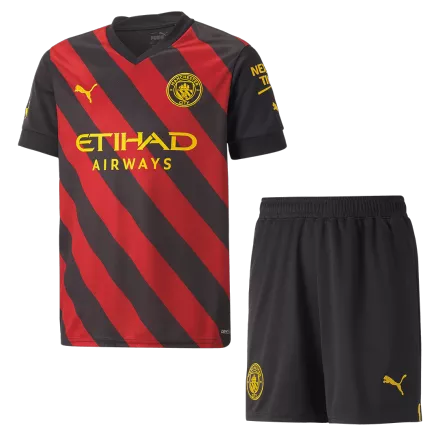 Kids Manchester City Away Soccer Jersey Kit (Jersey+Shorts) 2022/23 - Pro Jersey Shop