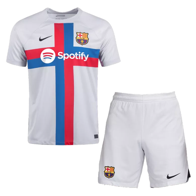 Kids Barcelona Third Away Soccer Jersey Kit (Jersey+Shorts) 2022/23 - Pro Jersey Shop