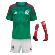 Kids Mexico Home Soccer Jersey Whole Kit (Jersey+Shorts+Socks) 2022 Adidas - Wrold Cup 2022 - Pro Jersey Shop