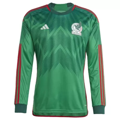 Men's Mexico Home Long Sleeves Soccer Jersey Shirt 2022 - World Cup 2022 - Fan Version - Pro Jersey Shop