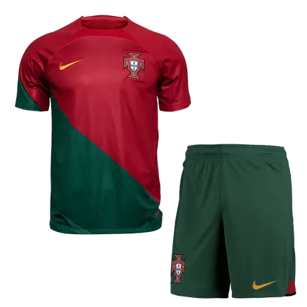 Men's Replica Portugal Home Soccer Jersey Kit (Jersey+Shorts) 2022 - World Cup 2022 - Pro Jersey Shop