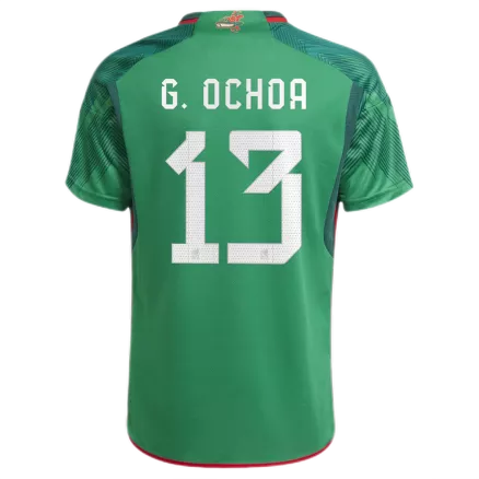 Men's Replica G.OCHOA #13 Mexico Home Soccer Jersey Shirt 2022 - World Cup 2022 - Pro Jersey Shop