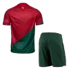 Men's Portugal Home Soccer Jersey Kit (Jersey+Shorts) 2022 - World Cup 2022 - Fan Version - Pro Jersey Shop