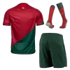 Men's Portugal Home Soccer Jersey Whole Kit (Jersey+Shorts+Socks) 2022 - World Cup 2022 - Fan Version - Pro Jersey Shop