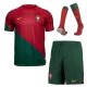 Men's Replica Portugal Home Soccer Jersey Whole Kit (Jersey+Shorts+Socks) 2022 - World Cup 2022 - Pro Jersey Shop