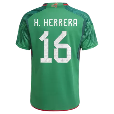 Men's H.HERRERA #16 Mexico Home Soccer Jersey Shirt 2022 - World Cup 2022 - Fan Version - Pro Jersey Shop