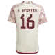 Men's Replica H.HERRERA #16 Mexico Away Soccer Jersey Shirt 2022 - World Cup 2022 - Pro Jersey Shop