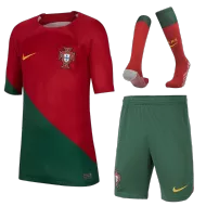 Kids Portugal Home Soccer Jersey Whole Kit (Jersey+Shorts+Socks) 2022/23 Nike - World Cup 2022 - Pro Jersey Shop