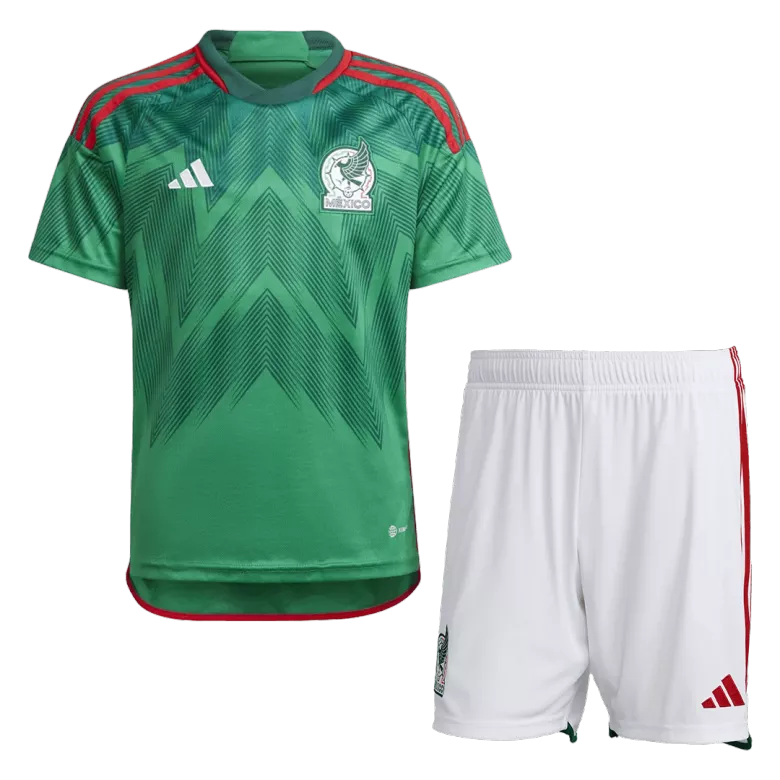 Men's Mexico Home Soccer Jersey Kit (Jersey+Shorts) 2022 - Fan Version - Pro Jersey Shop