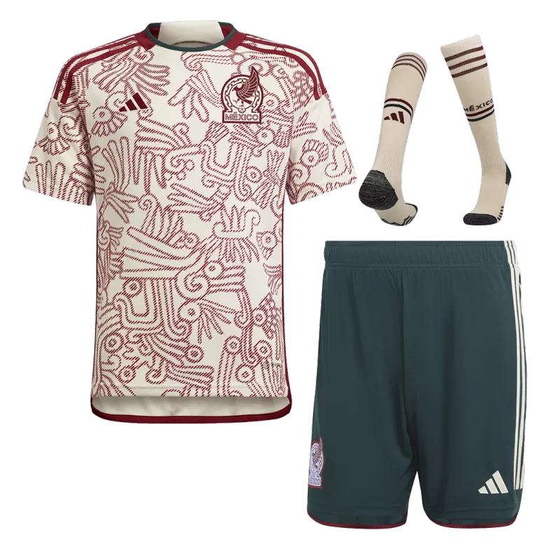 Men's Mexico Away Soccer Jersey Whole Kit (Jersey+Shorts+Socks) 2022 - World Cup 2022 - Fan Version - Pro Jersey Shop