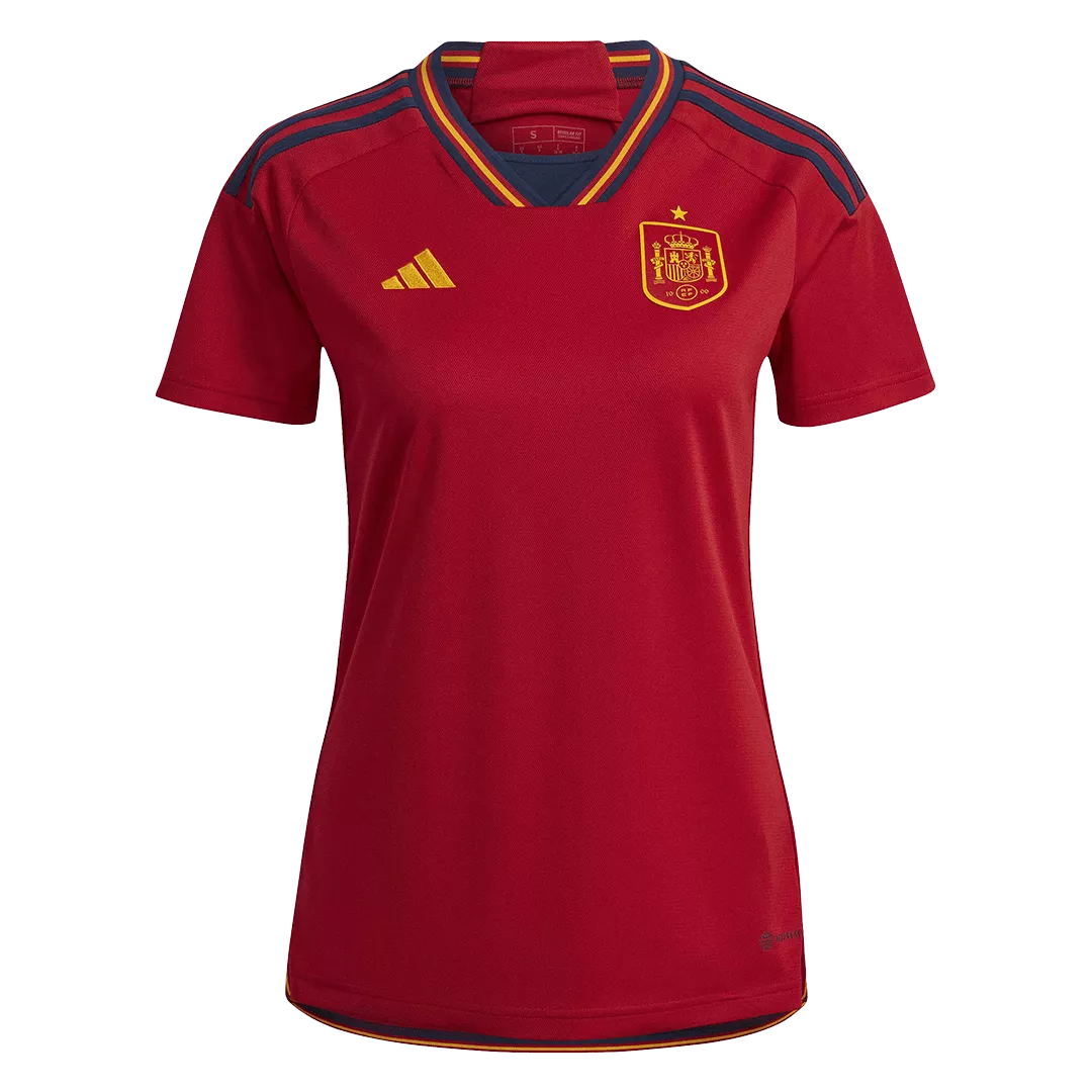 Women's Replica Spain Home Soccer Jersey Shirt 2022 Adidas - World Cup 2022 - Pro Jersey Shop