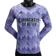 Men's Authentic Real Madrid Away Soccer Long Sleeves Jersey Shirt 2022/23 Adidas - Pro Jersey Shop