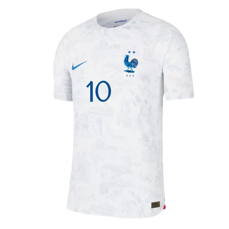 Men's Authentic MBAPPE #10 France Away Soccer Jersey Shirt 2022 World Cup 2022 - Pro Jersey Shop
