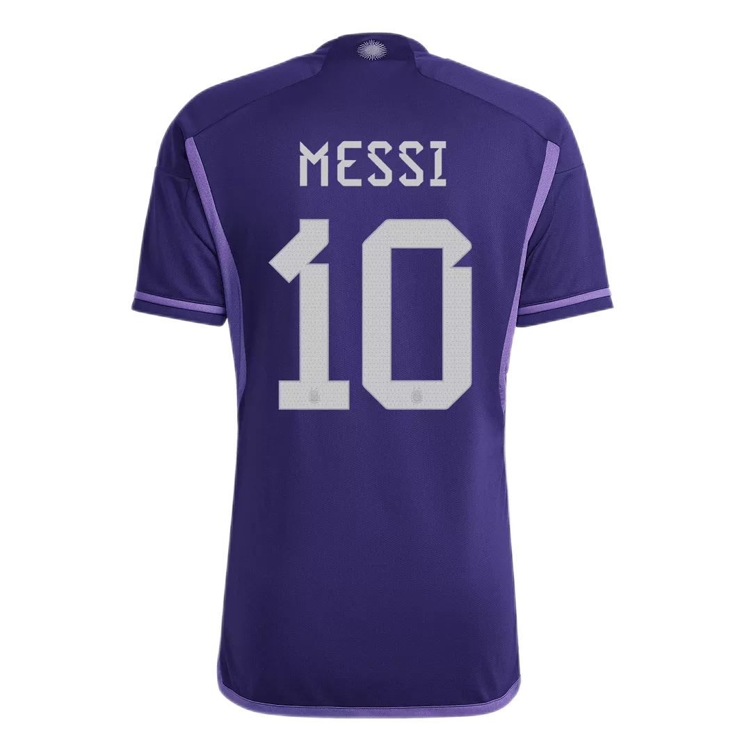Men's Replica Messi #10 Argentina Away Soccer Jersey Shirt 2022 Adidas - World Cup 2022 - Pro Jersey Shop