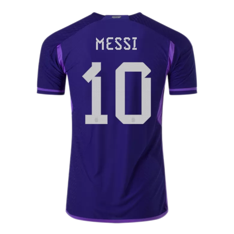 Men's Authentic Messi #10 Argentina Away Soccer Jersey Shirt 2022 World Cup 2022 - Pro Jersey Shop