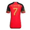 Men's Authentic DE BRUYNE #7 Belgium Home Soccer Jersey Shirt 2022 World Cup 2022 - Pro Jersey Shop