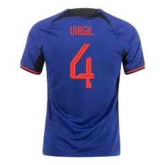 Men's Replica VIRGIL #4 Netherlands Away Soccer Jersey Shirt 2022 Nike - World Cup 2022 - Pro Jersey Shop