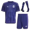 Kids Argentina Away Soccer Jersey Whole Kit (Jersey+Shorts+Socks) 2022 - Wrold Cup 2022 - Pro Jersey Shop