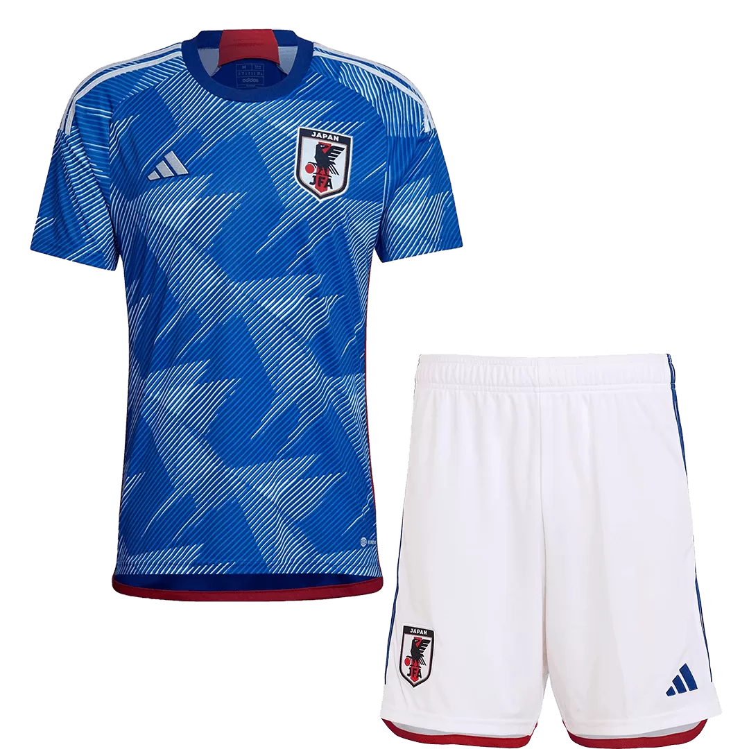 principalmente Rana Emigrar Men's Replica Japan Home Soccer Jersey Kit (Jersey+Shorts) 2022 Adidas -  World Cup 2022 | Pro Jersey Shop