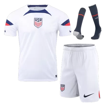 Men's USA Home Soccer Jersey Whole Kit (Jersey+Shorts+Socks) 2022 - World Cup 2022 - Fan Version - Pro Jersey Shop