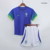 Kids Brazil Away Soccer Jersey Kit (Jersey+Shorts) 2022 - World Cup 2022 - Pro Jersey Shop