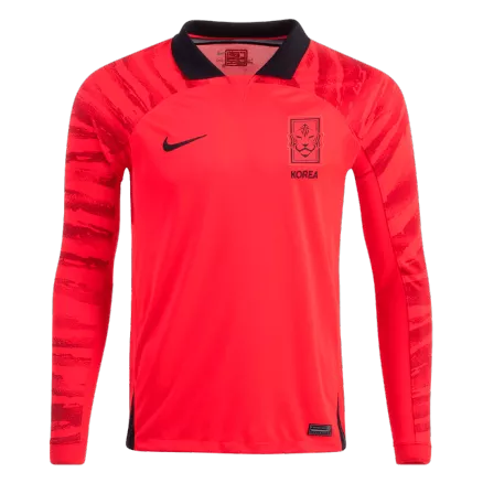 Men's South Korea Home Long Sleeves Soccer Jersey Shirt 2022 - World Cup 2022 - Fan Version - Pro Jersey Shop