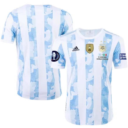 Men's Replica Argentina Finalissima Home Soccer Jersey Shirt 2021 - Pro Jersey Shop