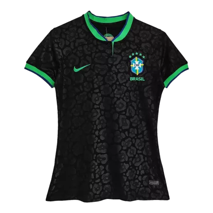Women's Replica Brazil The Dark Soccer Jersey Shirt 2022 - Pro Jersey Shop