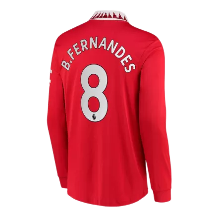 Men's B.FERNANDES #8 Manchester United Home Soccer Long Sleeves Jersey Shirt 2022/23 - Pro Jersey Shop