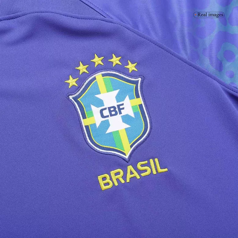 Men's Replica Brazil Away Long Sleeves Soccer Jersey Shirt 2022 - World Cup 2022 - Pro Jersey Shop
