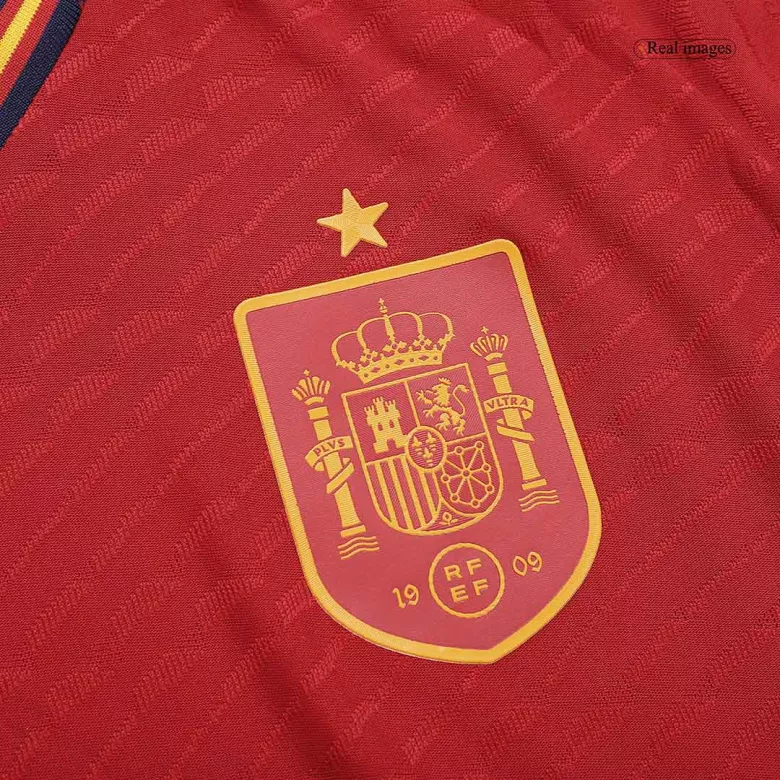 Men's Authentic SERGIO #5 Spain Home Soccer Jersey Shirt 2022 World Cup 2022 - Pro Jersey Shop