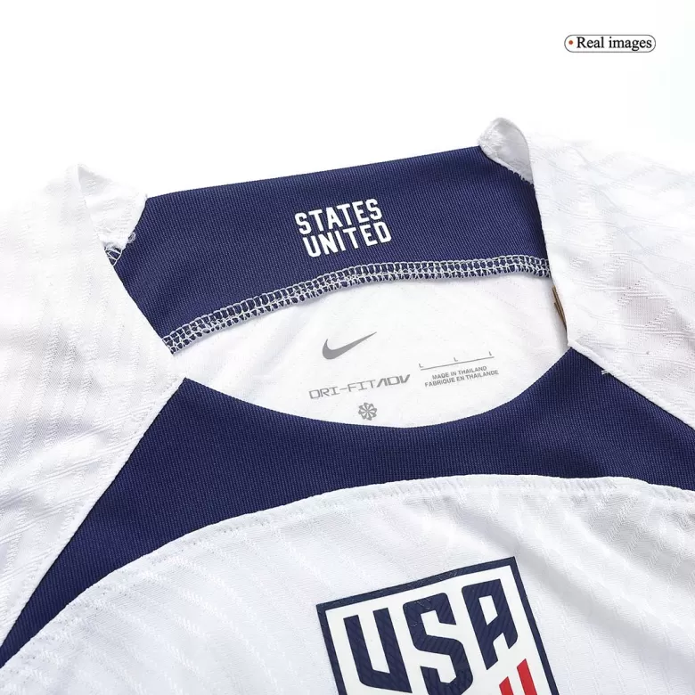 Men's Authentic PULISIC #10 USA Home Soccer Jersey Shirt 2022 World Cup 2022 - Pro Jersey Shop