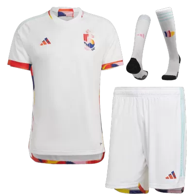 Men's Belgium Away Soccer Jersey Whole Kit (Jersey+Shorts+Socks) 2022 - World Cup 2022 - Fan Version - Pro Jersey Shop