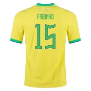 Men's Authentic FABINHO #15 Brazil Home Soccer Jersey Shirt 2022 Nike - Pro Jersey Shop