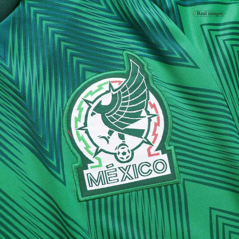 Men's E.ÁLVAREZ #4 Mexico Home Soccer Long Sleeves Jersey Shirt 2022 - Pro Jersey Shop