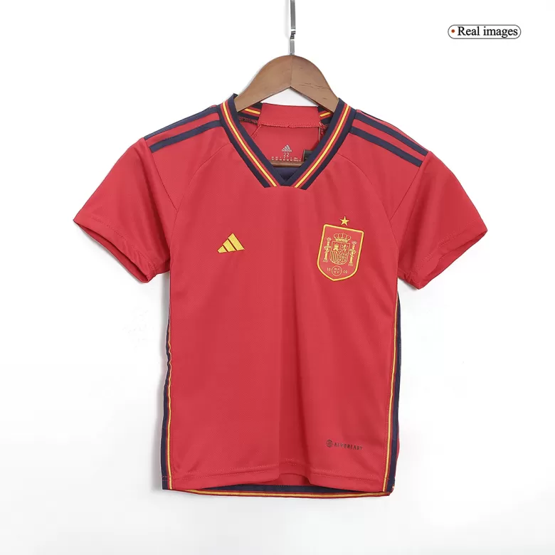 Kids Spain Home Soccer Jersey Whole Kit (Jersey+Shorts+Socks) 2022 - Wrold Cup 2022 - Pro Jersey Shop