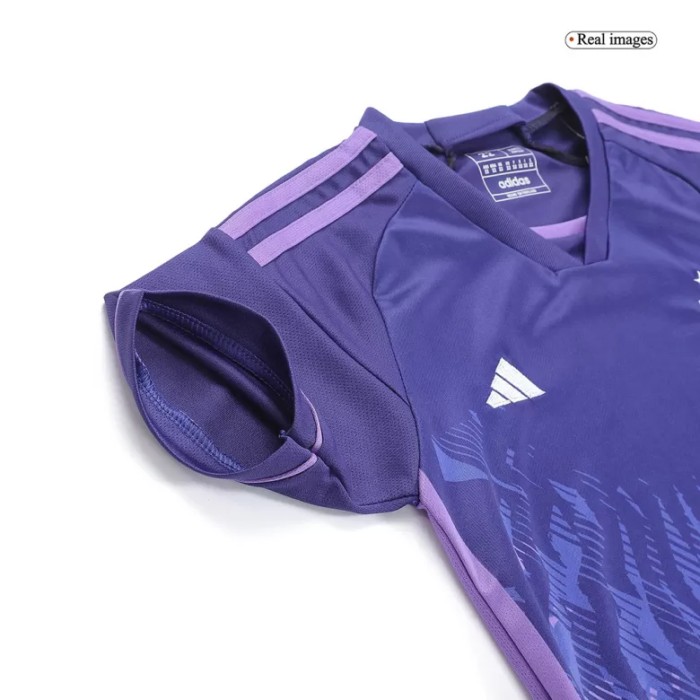 Kids Argentina Away Soccer Jersey Kit (Jersey+Shorts) 2022 - World Cup 2022 - Pro Jersey Shop