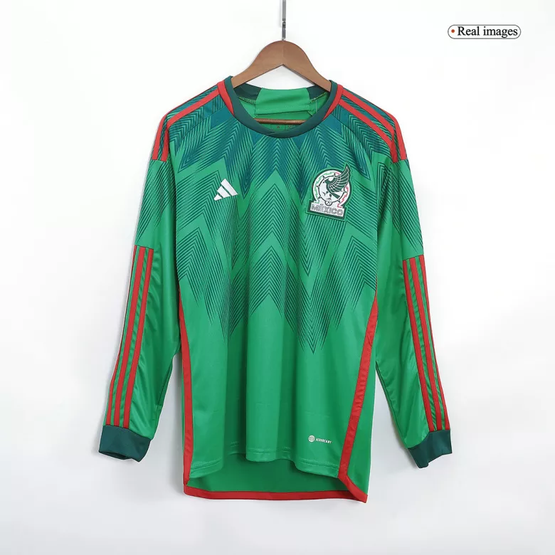 Men's Mexico Home Long Sleeves Soccer Jersey Shirt 2022 - World Cup 2022 - Fan Version - Pro Jersey Shop