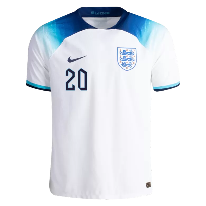 Men's Authentic FODEN #20 England Home Soccer Jersey Shirt 2022 World Cup 2022 - Pro Jersey Shop