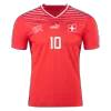 Men's XHAKA #10 Switzerland Home Soccer Jersey Shirt 2022 - World Cup 2022 - Fan Version - Pro Jersey Shop