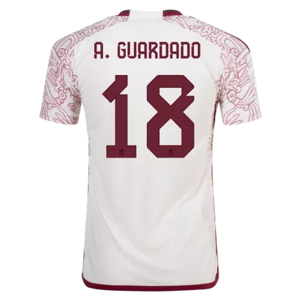Men's Authentic A.GUARDADO #18 Mexico Away Soccer Jersey Shirt 2022 World Cup 2022 - Pro Jersey Shop