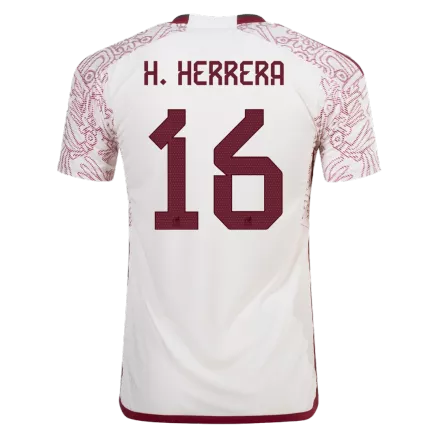 Men's Authentic H.HERRERA #16 Mexico Away Soccer Jersey Shirt 2022 World Cup 2022 - Pro Jersey Shop