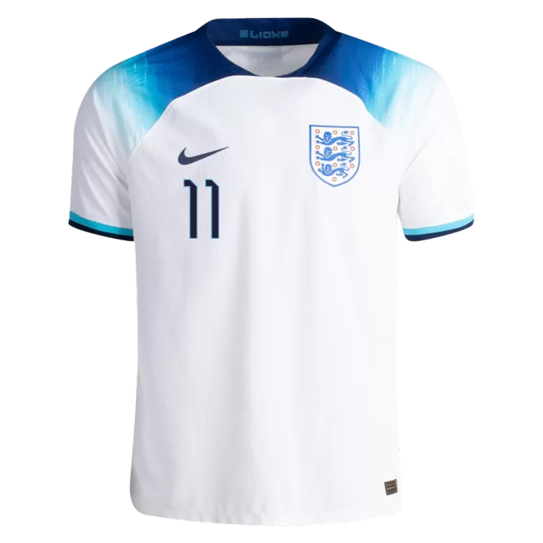 Men's Authentic RASHFORD #11 England Home Soccer Jersey Shirt 2022 World Cup 2022 - Pro Jersey Shop