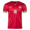 Men's VLAHOVIĆ #18 Serbia Home Soccer Jersey Shirt 2022 - World Cup 2022 - Fan Version - Pro Jersey Shop