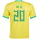 Men's Replica VINICIUS JR #20 Brazil Home Soccer Jersey Shirt 2022 Nike - World Cup 2022 - Pro Jersey Shop
