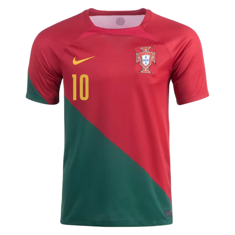 Men's BERNARDO #10 Portugal Home Soccer Jersey Shirt 2022 - World Cup 2022 - Fan Version - Pro Jersey Shop